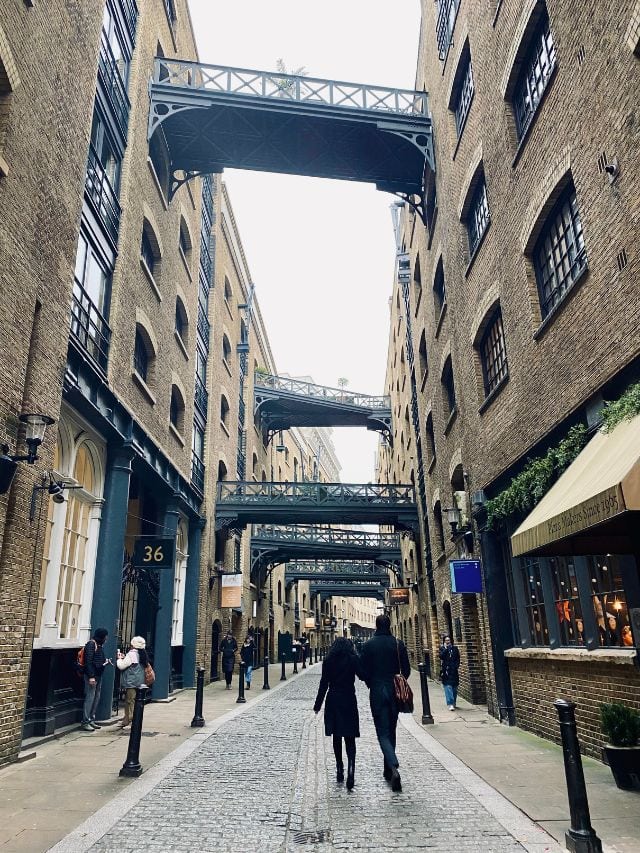 The industrial vibe at Shad Thames.